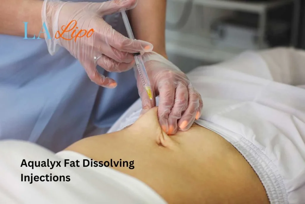 woman having fat dissolving injections Chorleywood in the stomach