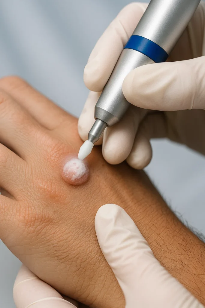 example of wart removal Chorleywood using cryopen