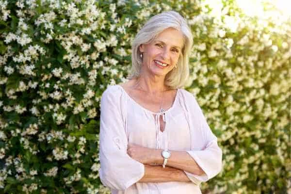 Older woman happy with urinary incontinence treatment Chorleywood