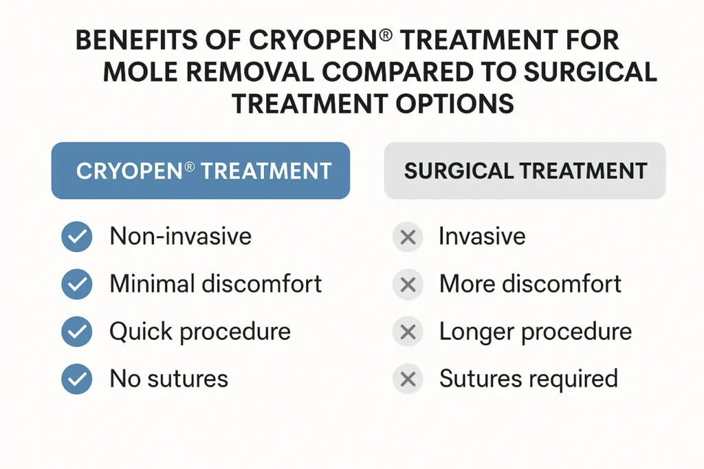 Benefits of facial mole removal Chorleywood - call our team today to book a consultation
